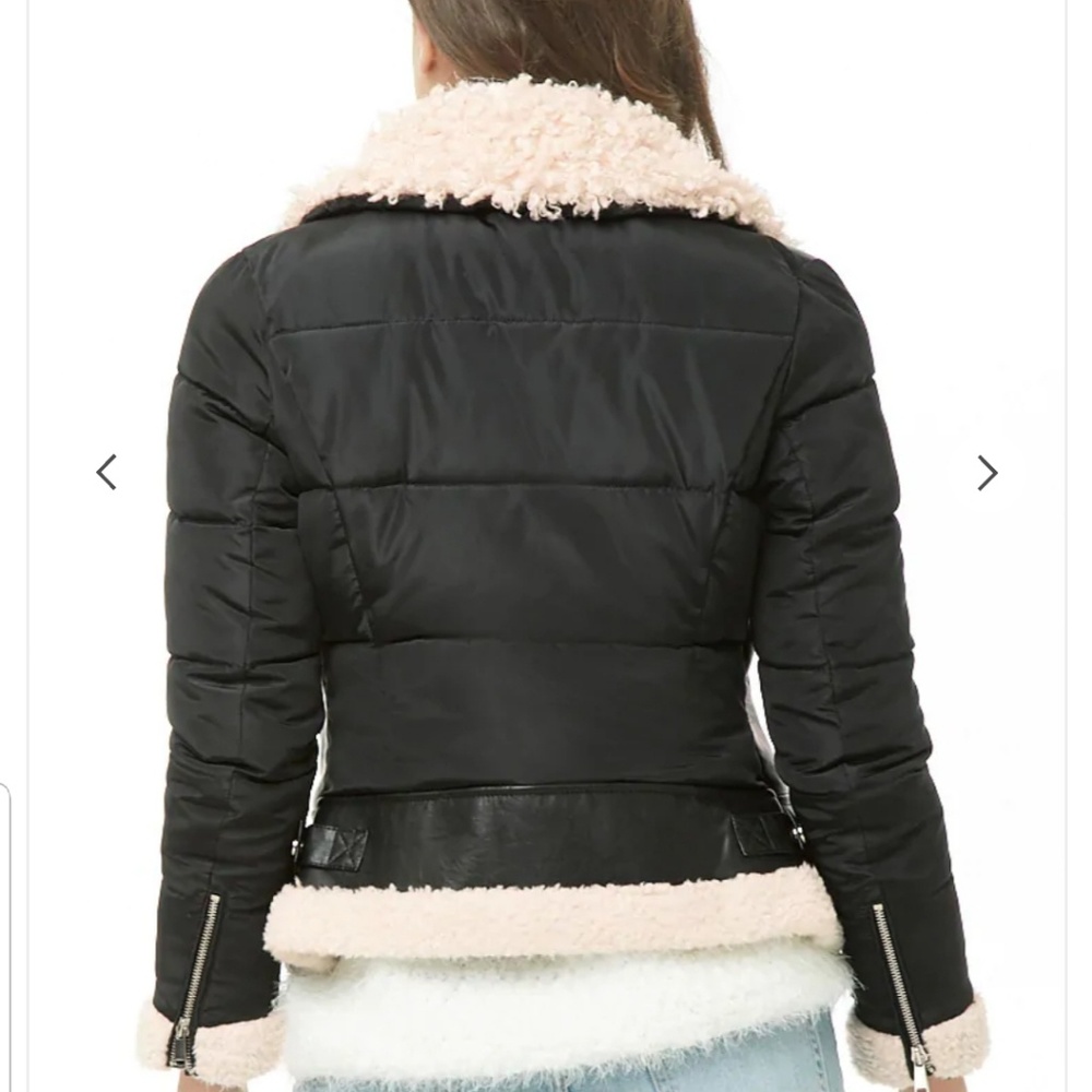 Vegan leather puffer jacket - Picture 2 of 4
